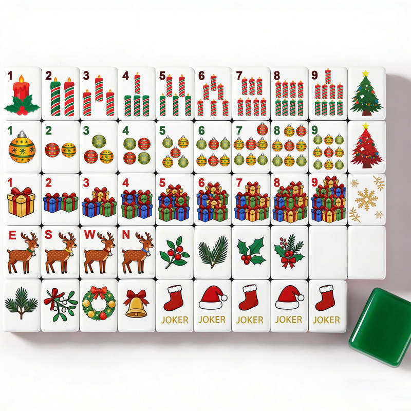 Marble texture 166-tile acrylic American mahjong set